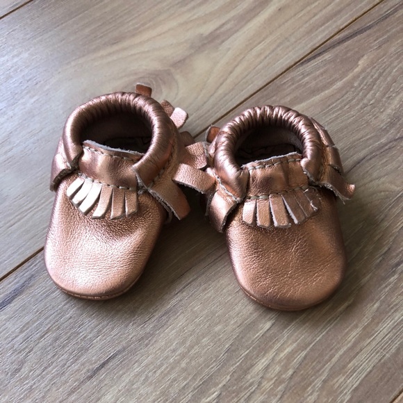 Rose Gold Freshly Picked Moccasins Size 0 - Picture 1 of 4